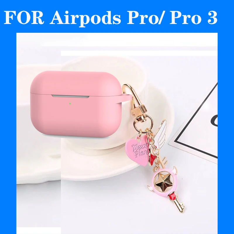 C4 For airpods pro For AirPods 1/2 Case For Air pods Pro luxury Keychain Cartoon Accessories Silicone Case Wireless Earphone Cover case fundas - Цвет: C4 For airpods pro