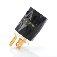 high quality viborg vm503g high clear 24k gold plated pure copper us ac power plug connector for audio diy power cable