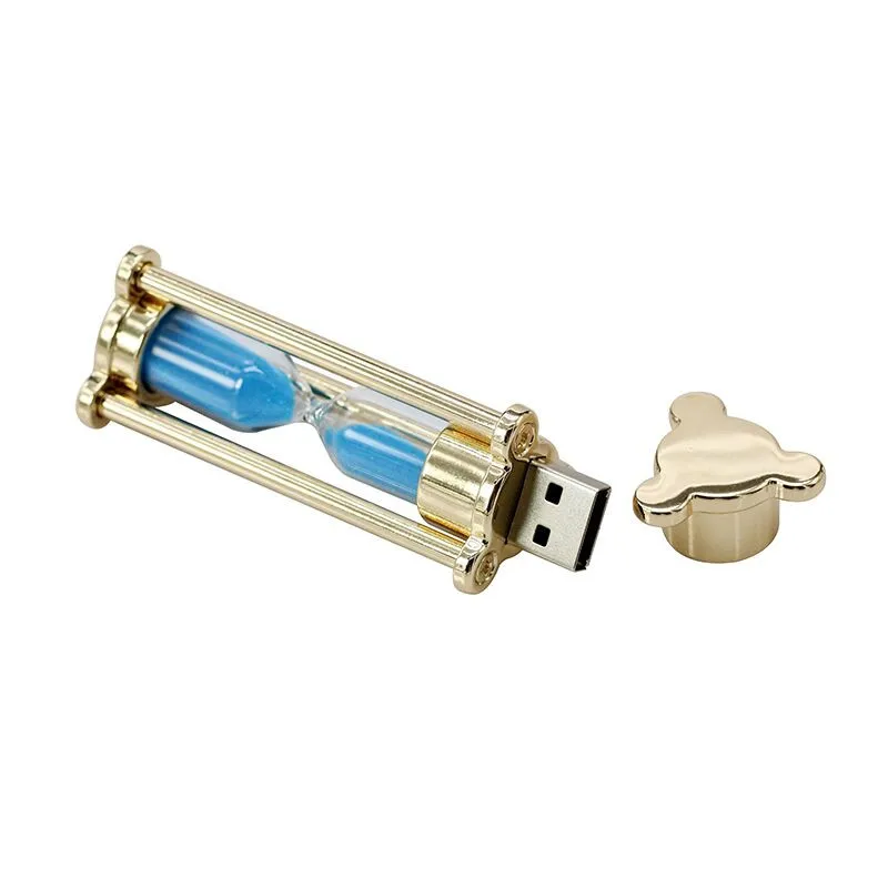 USB флеш-накопитель 64 ГБ металлическая Песочная часы Usb флешка 128 ГБ Флешка 16 ГБ 8 ГБ 4 ГБ ручка-накопитель в форме песочных часов 32 ГБ usb 2,0 специальный подарок