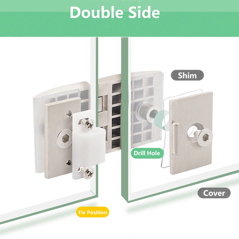 2 шт Высокое качество стеклянные зажимы Регулируемый Настенный зажим стеклянной