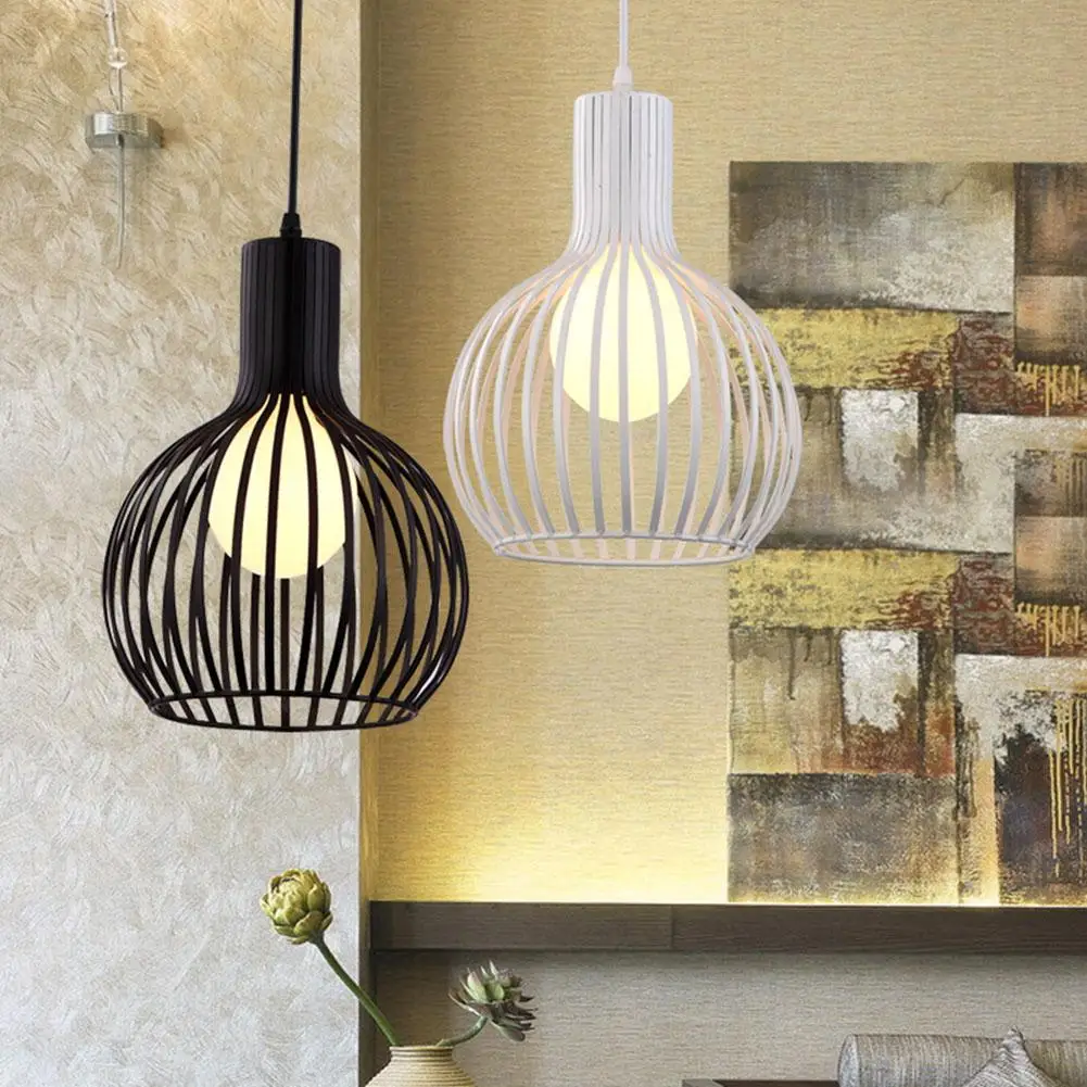 

E27 Spiral Lamp Holder Industrial Hanging Light Retro Iron Modern Chandelier Restaurant Bar Anti-rust Table Lamp