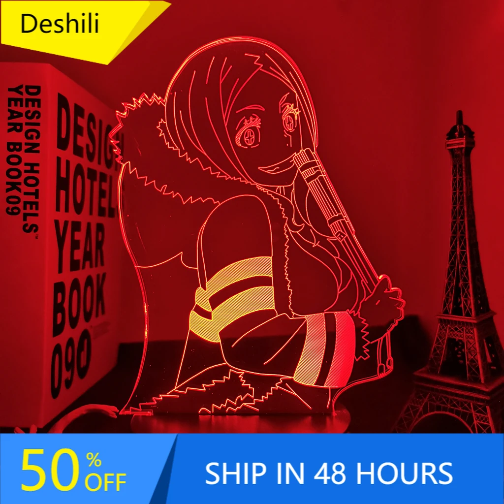 

Manga Fire Force Hibana Led Lamp for Child Bedroom Decor Night Light Birthday Gift Room Desk Anime 3d Light Hibana Fire Force