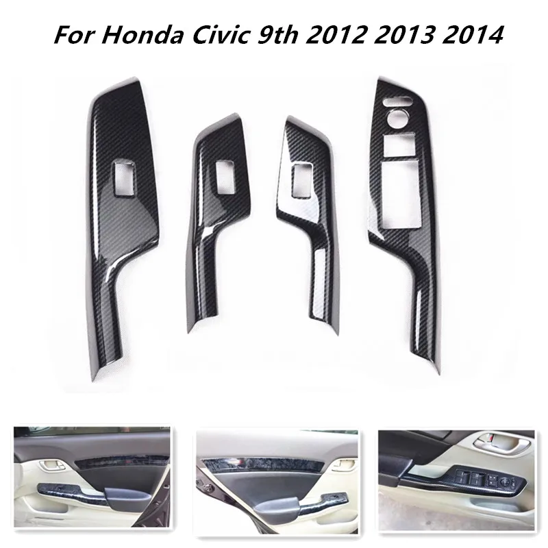 Для Honda Civic 9 2012 2013 2014 кнопки для подлокотников и окон автомобиля декоративная