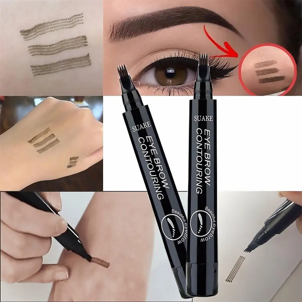 Microblading карандаш для бровей водонепроницаемый вилка кончик бровей Карандаш для татуировки длительный Профессиональный тонкий эскиз жидкий карандаш для бровей