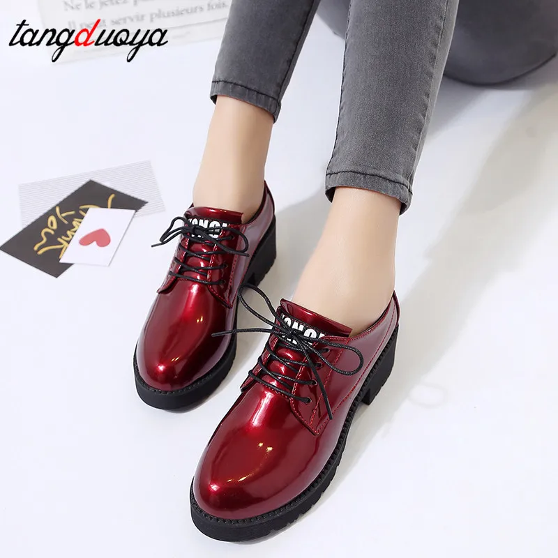 Туфли оксфорды женские из экокожи винтажные на шнуровке лоферы повседневные