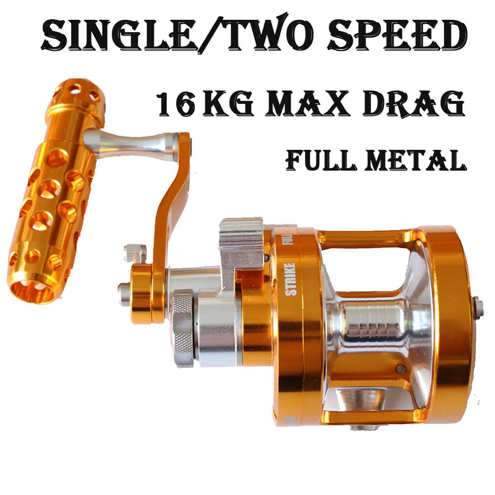 Полностью Металлическая катушка для заброса приманки 7 + 1 шарикоподшипник