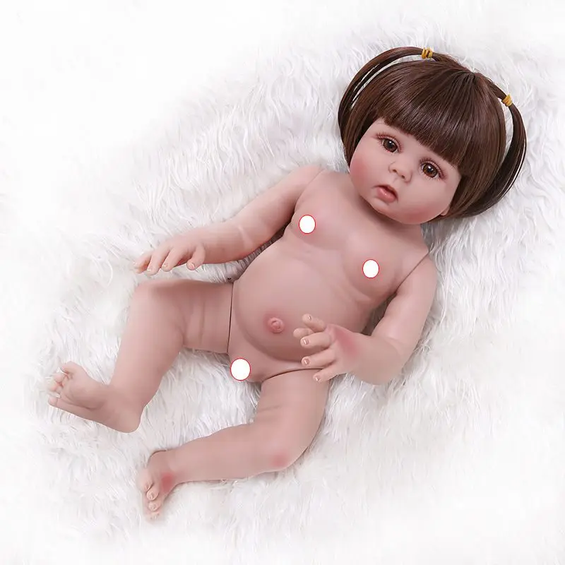 19 дюймов 48 см розовый жилет в горошек олень reborn doll девочка розовом платье всего