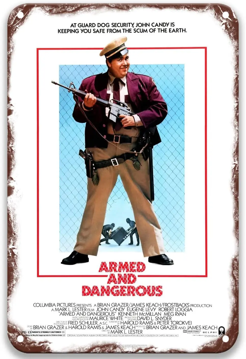 

Armed and Dangerous (1986),Vintage Movies Metal Tin Signs Fashion for Bar Bedroom Custom Garden Kitchen 8x12 Inches