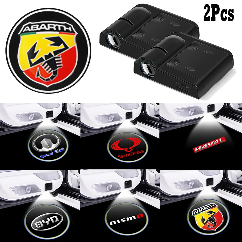 

2pcs Car Door Welcome Light Car LED Lights For Ssangyong Accessories Actyon Rexton Korando Rodius Kyron Tivoli Musso XLV Stavic