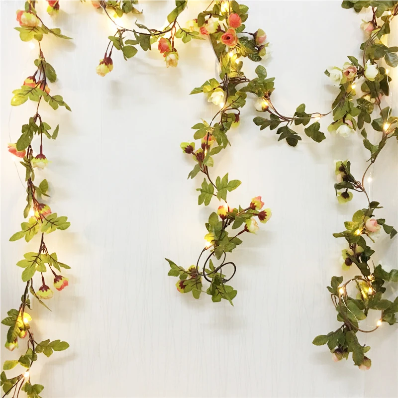 

Гирлянда из искусственных роз, 2,2 м, 30 светодиодов