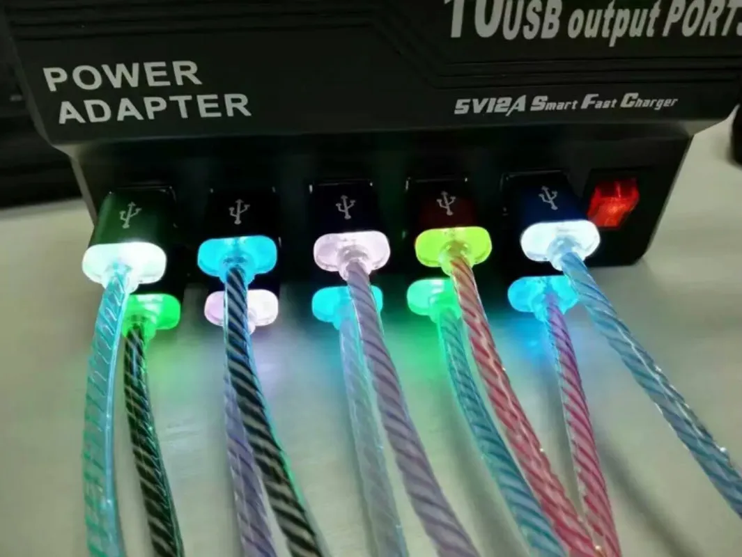 Светодиодный usb-кабель для зарядки и зарядки с подсветкой, кабель micro usb Micro USB/8 контактный кабель для зарядки для зарядка для айфона 5 X Xr 5s iPhone X samsung S4 S6 S7 xiaomi huawei зарядный провод