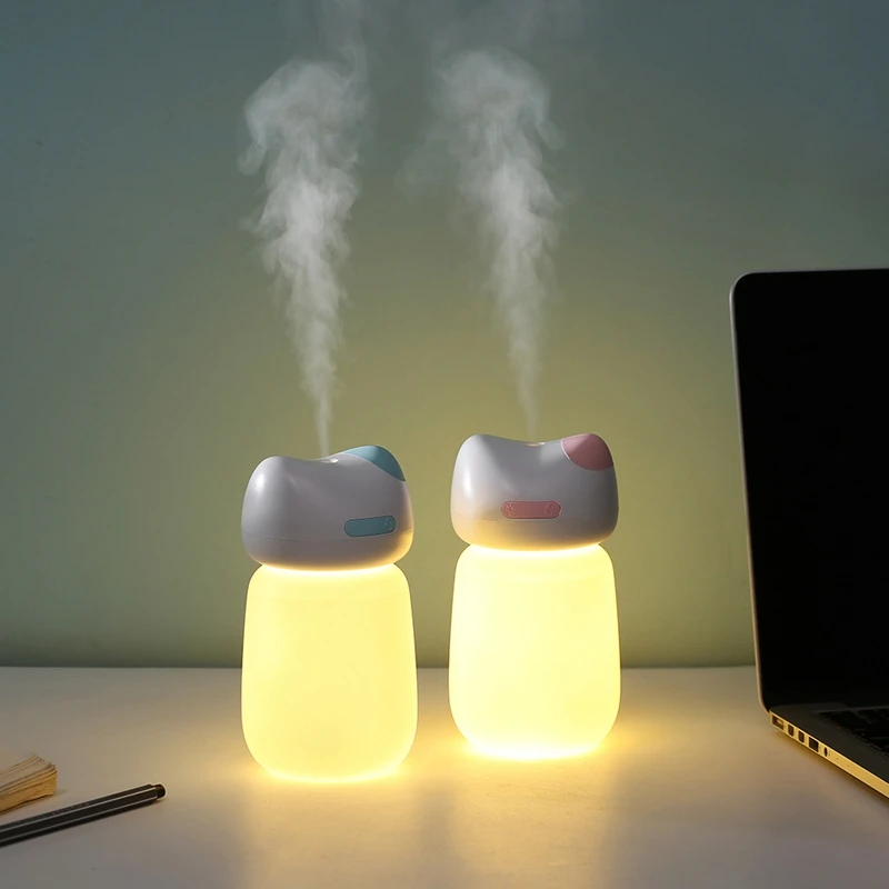 Cartoon Air Humidifier with Night Light USB Car Office Mini Home 380Ml Water Capacity Diffuser Purifier | Бытовая техника