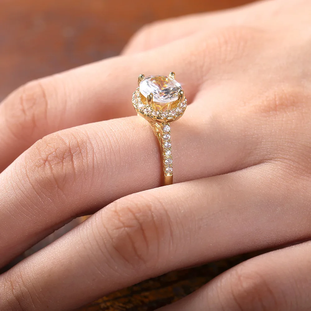 Классические винтажные кольца с четырьмя когтями из фианита ААА для женщин 2020