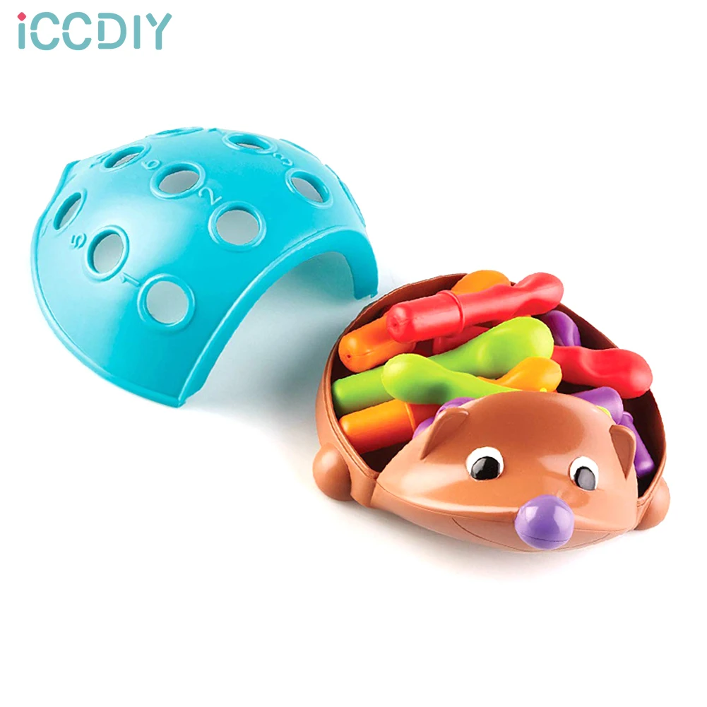 

Training Focused on Children's Fine Motor Hand-Eye Coordination Fight Fun Novelty Inserted Hedgehog Baby Educational Toy