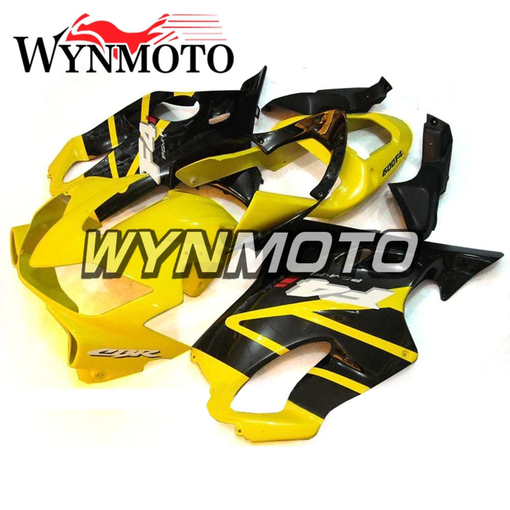 

Yellow Black Injection Fairings For CBR600F4i 2001 2002 2003 Honda F4i 01 02 03 CBR600 f4 Black Bodywork Kits Cowlings
