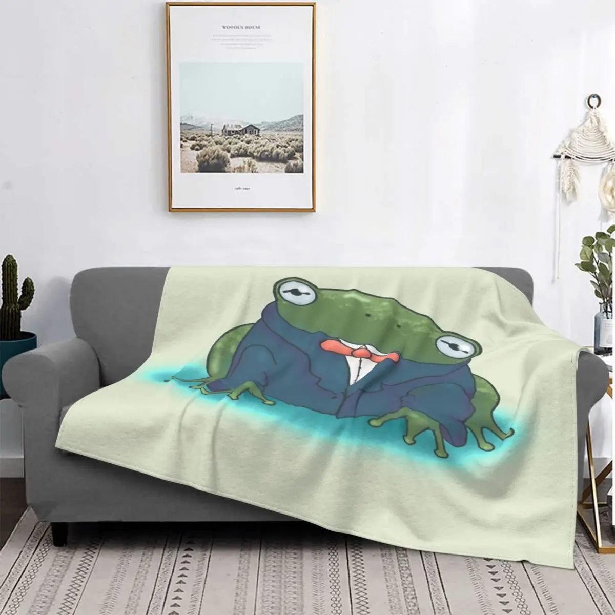 

Mr Frog-manta a cuadros para cama, colcha de verano, manta para cama