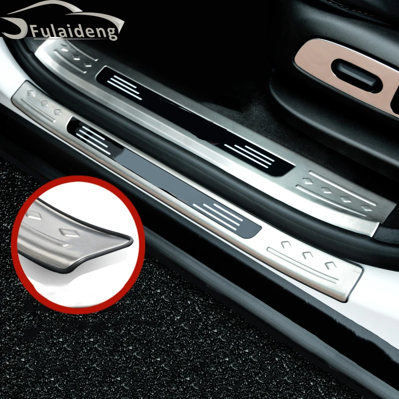 Для Chevrolet Equinox 2017 2018 Накладка на порог из нержавеющей стали приветственная педаль