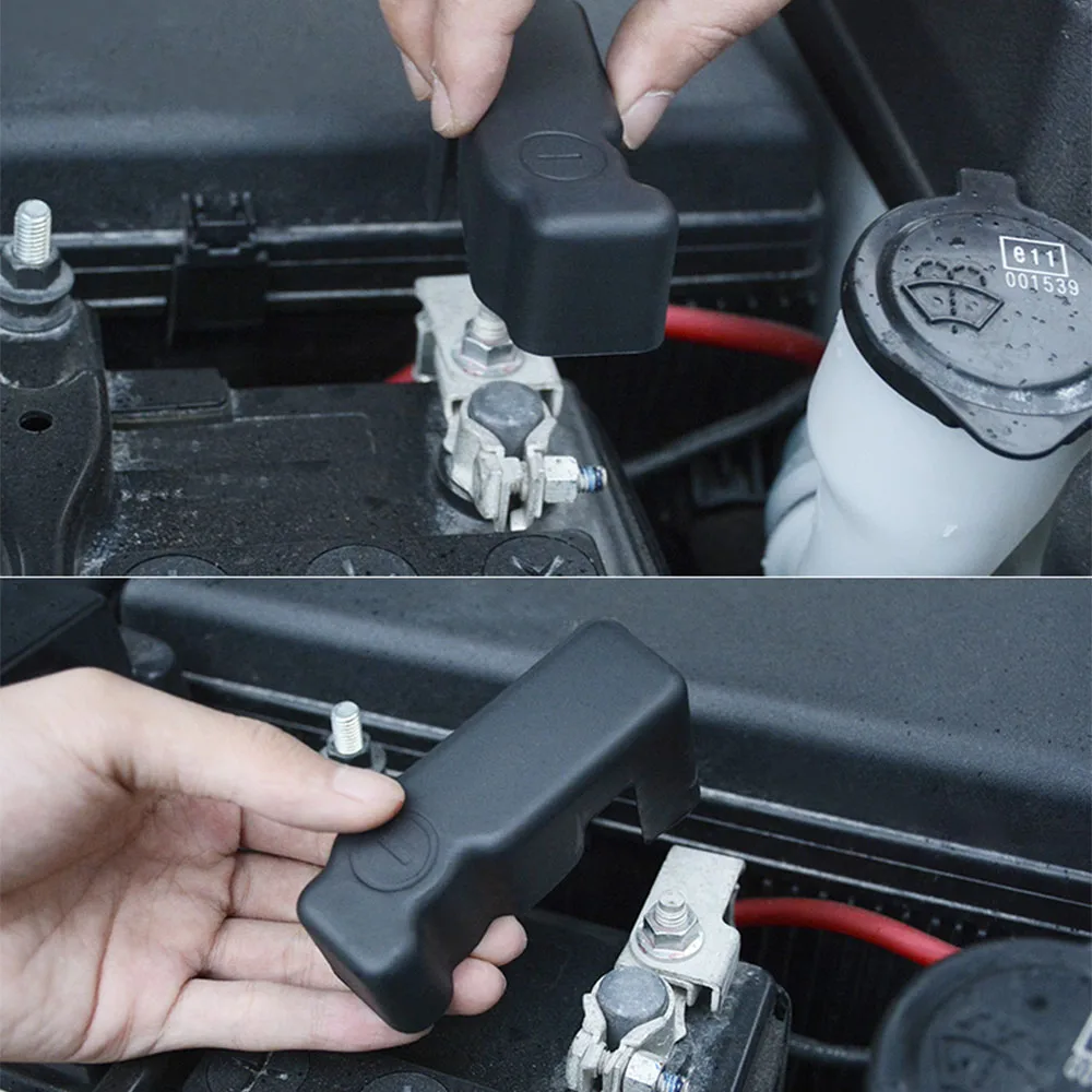 Защитная крышка автомобильного аккумулятора ABS отрицательный защитный чехол для