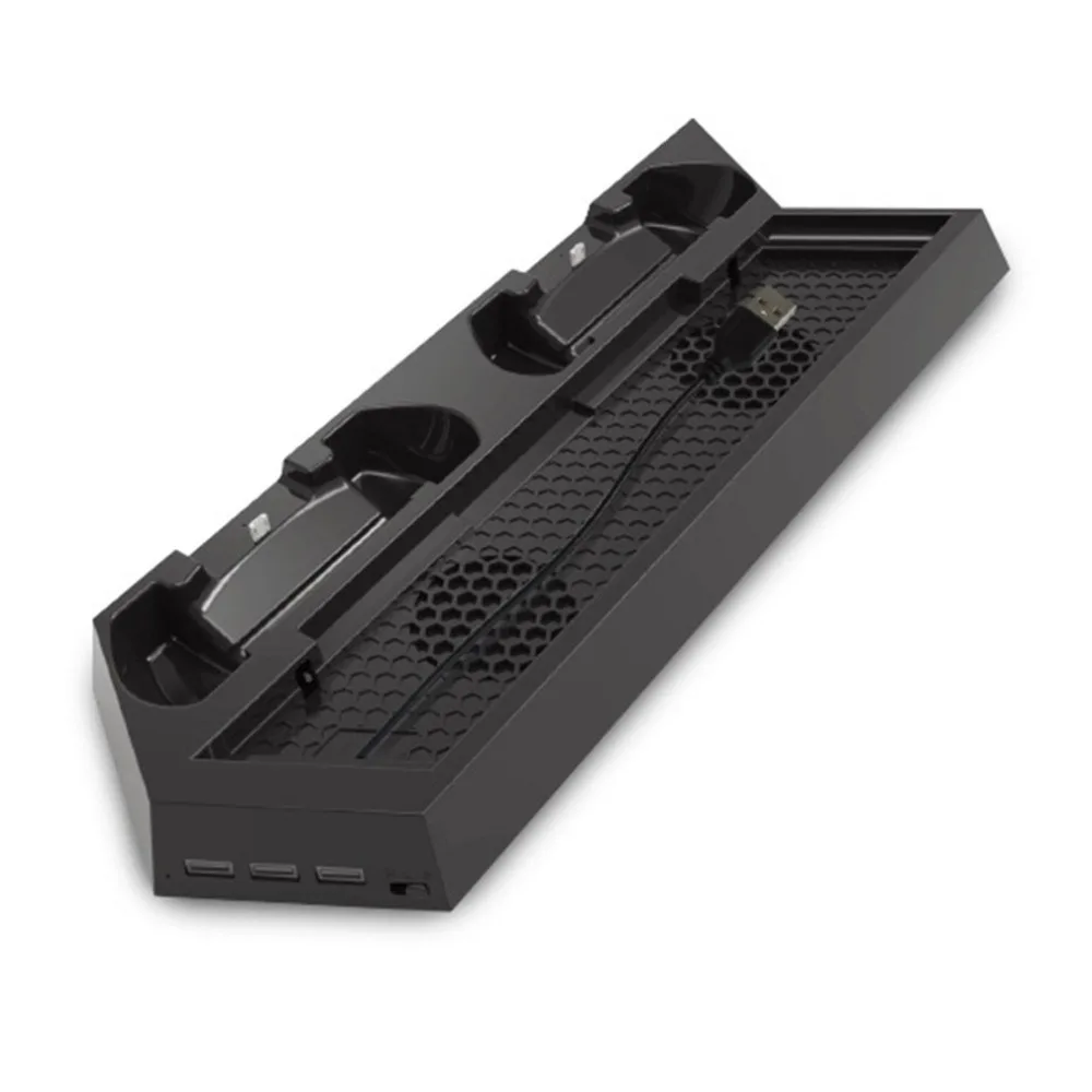 For PS4 Cooling Fan Heat Sink Base Vertical Charger Stand Dual Dock Charging Controller for Playstation 4 PS 4 Pro / Slim