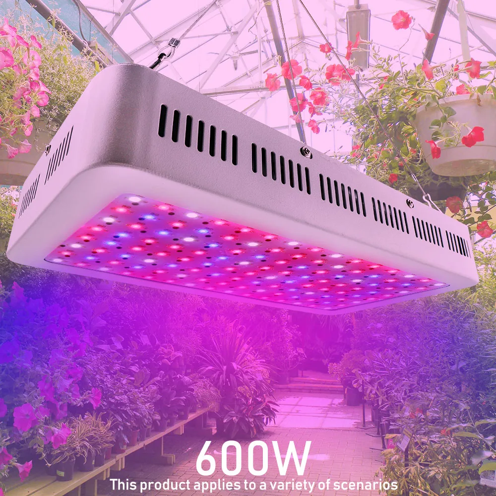 600W Full Spectrum LED Plant Light 120pcs Chips for Greenhouse Indoor Flowers Medical Cultivation Grow Tent