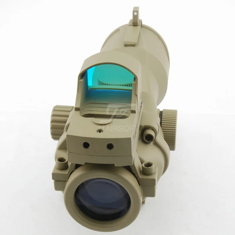 JJ страйкбол ACOG Стиль 4x32 область полное освещение w QD крепление и мини красный