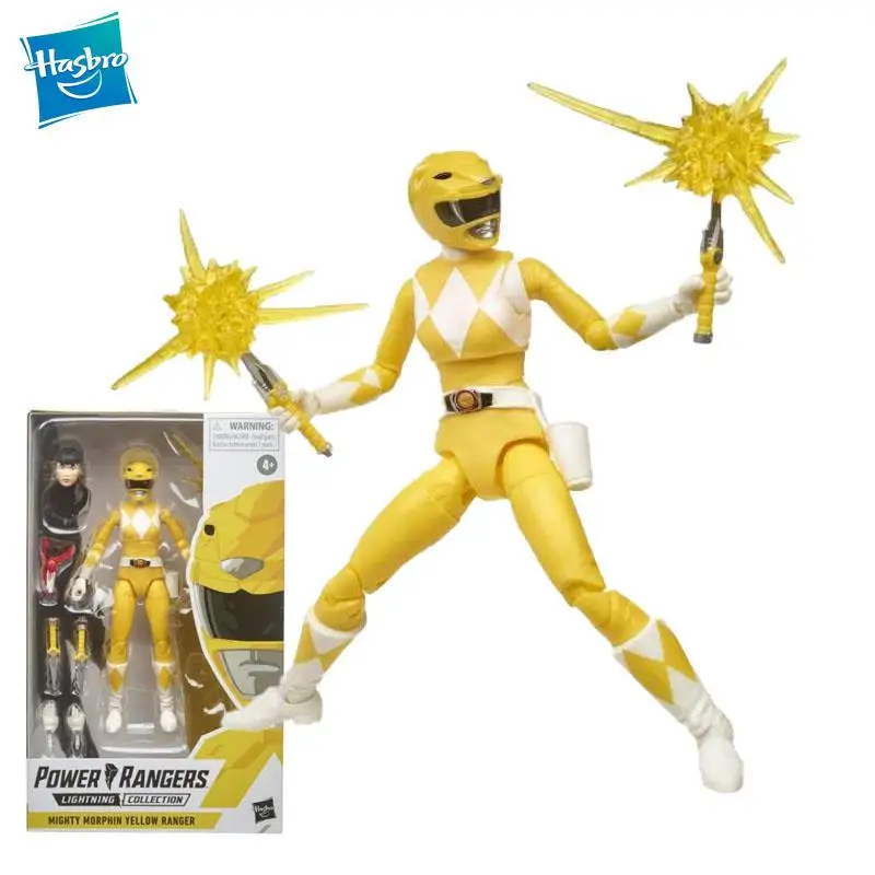 

Hasbro Original Mighty Morphin Power Rangers Lightning Collection Mighty Morphin Yellow Ranger Action Figures Toys Models 16Cm