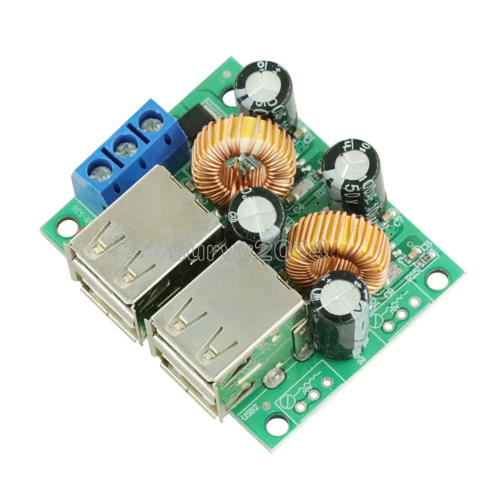4 четыре порта USB A5268 понижающий источник питания преобразователь Плата модуль DC 12 В 24 в 40 В до 5 В 5A для MP3/MP4 телефона автомобиля оборудования