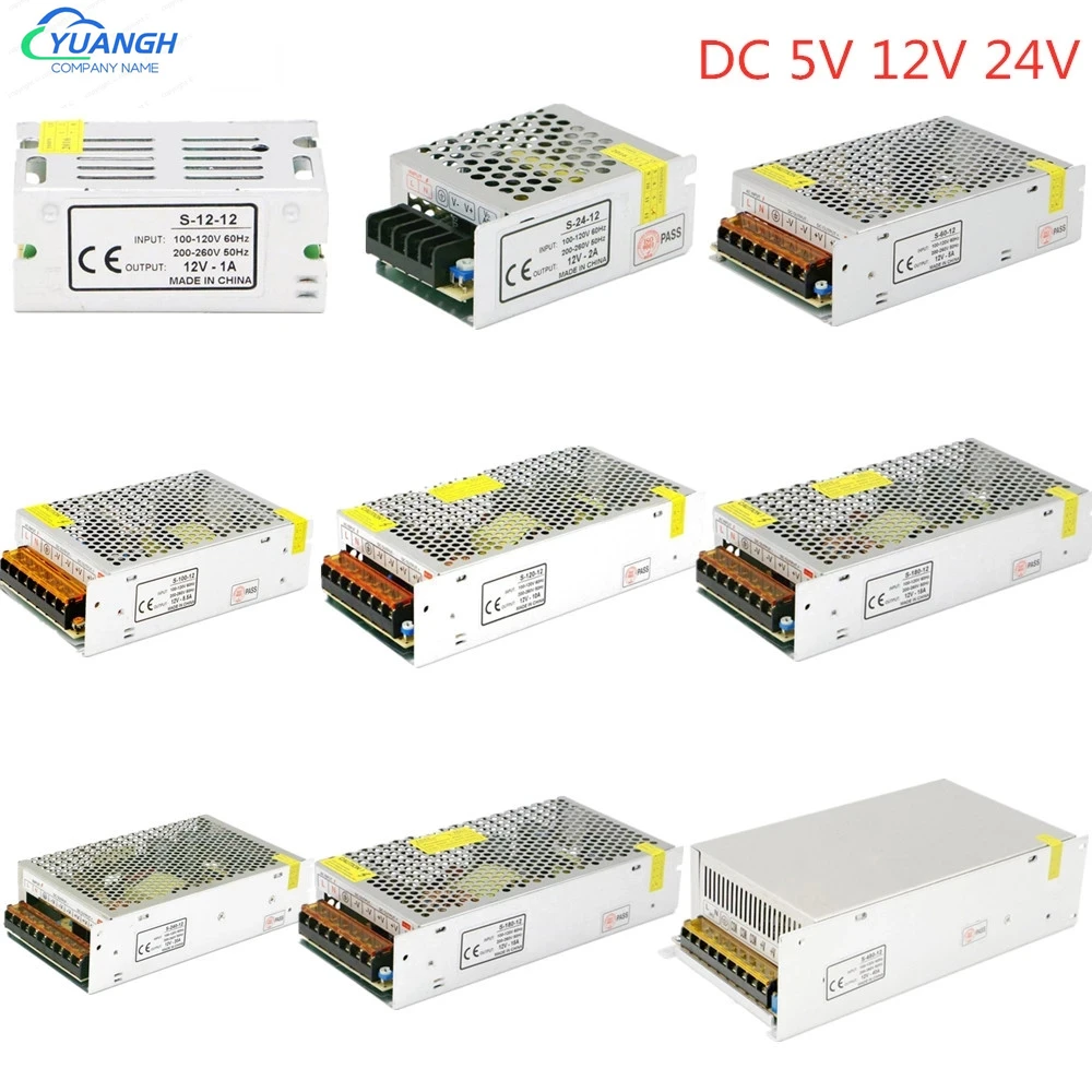 Switching Power Supply AC 110V 220V To DC 5V 12V 24V Power Adapter 5A 10A 15A 20A 30A Lighting Transformer LED Driver