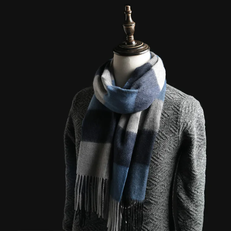 Winter Scarf Men Wool Warm Scarfs Men Fashion Design Scarves Men Winter Wools  High Quality Thick  Long Scarf