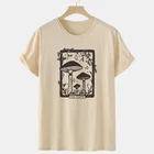 Гриб карты Таро футболка в винтажном стиле эстетическое с коротким рукавом размера плюс футболка завод веганских материалов для женщин принтовые тройники Cottagecore одежда