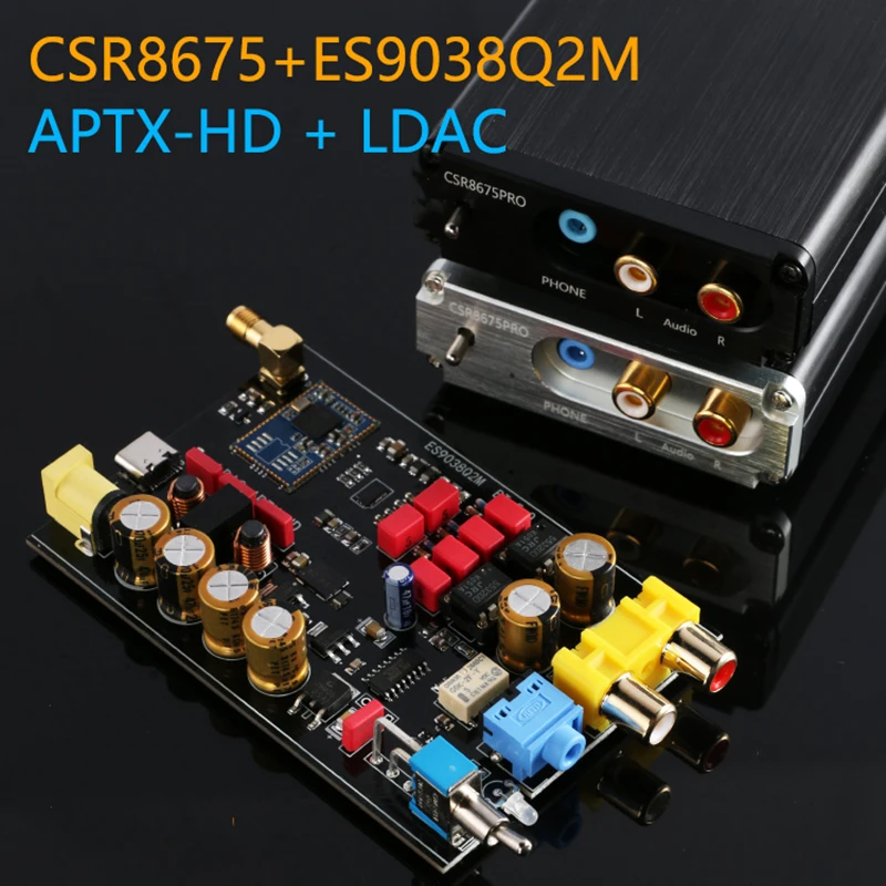 Новый ES9038Q2M CSR8675 USB DAC беспроводной приемник плата цифровой декодер LDAC без потерь |