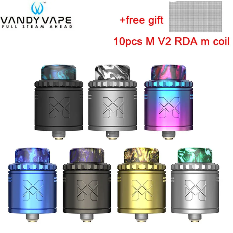 Оригинальный вейп Vandy V2 RDA Tank M 2 мл атомайзер подходит для A1/Ni80/Dual/SS316L Wire vandyvape