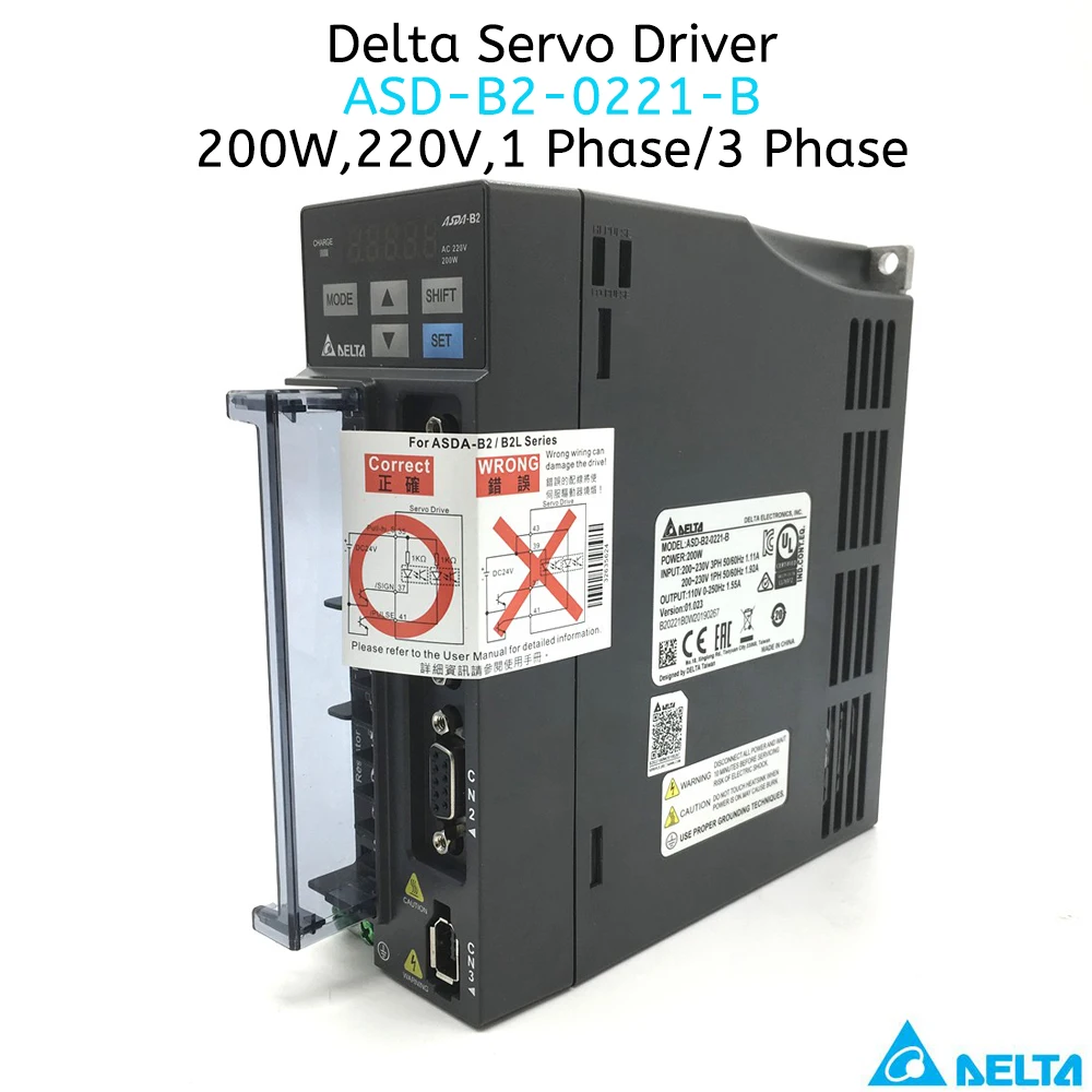 Delta B2 200W ASD 0221 B ECMA C20602RS C20602SS водитель серводвигатель переменного тока комплект 60