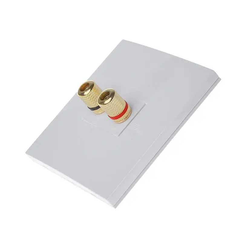 Drop Ship&ampWholesale Audio Panel Terminals 2 Binding Post Left Right Channels Speaker Connector Wall Socket Banana Jack Nov.22 |