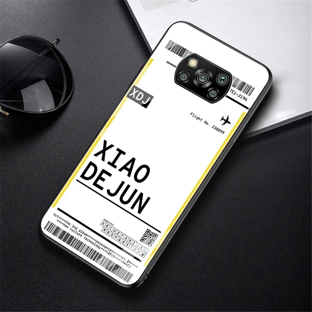

World Country Label Air Tickets Case for Xiaomi Mi Poco X3 NFC Note 10 Lite 9T 10T Pro CC9E 10S Tempered Glass Soft Edge Shell