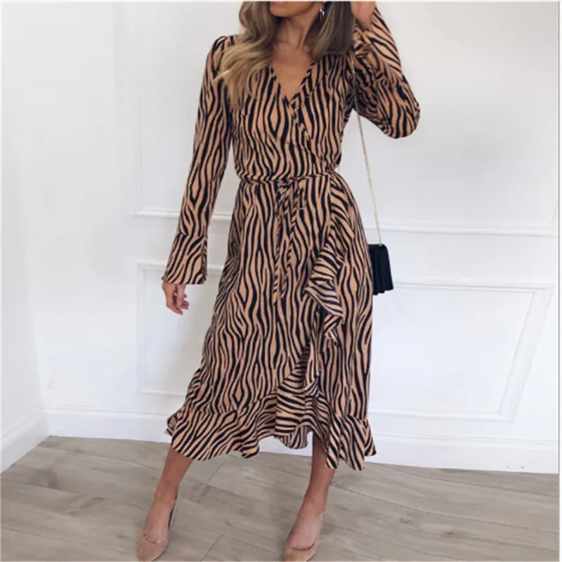 Женское винтажное платье миди в полоску Элегантное повседневное офисное с