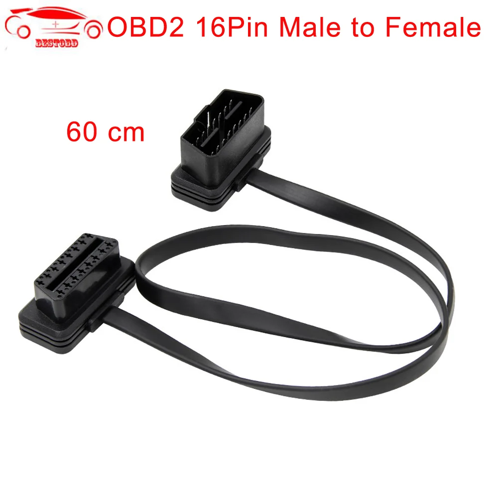 Obd2 кабель OBD2 16 pin типа папа женские туфли на плоской подошве Удлинительный 1 в 2