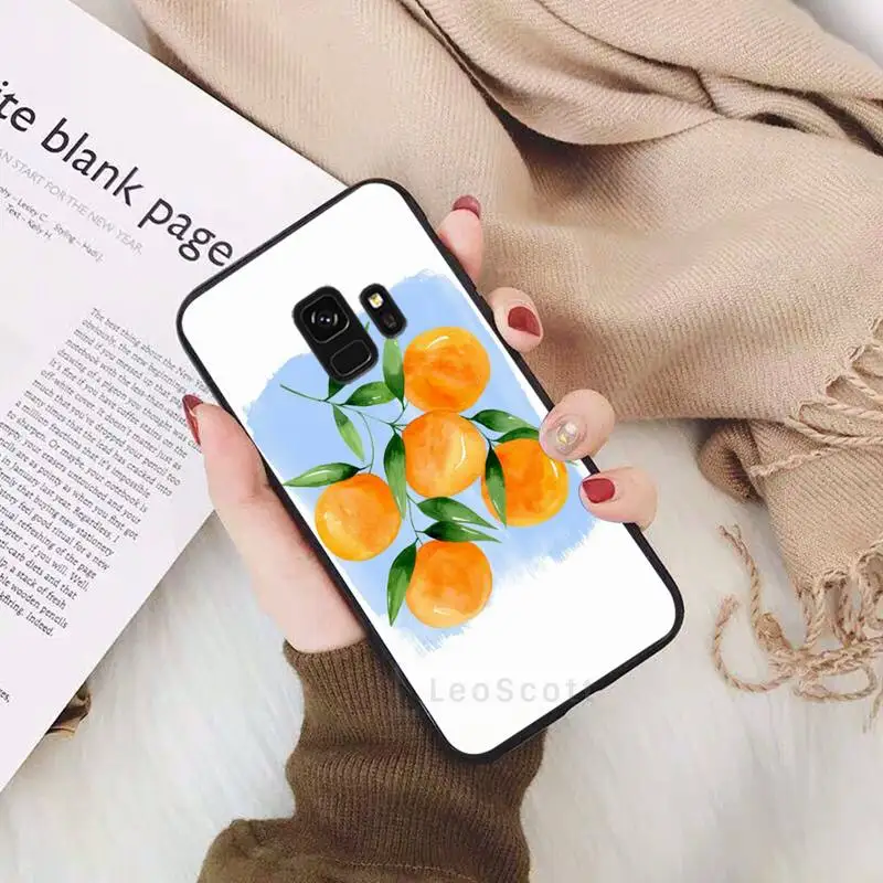 

Beautiful design fruit orange oil art Phone Case For Samsung Galaxy S5 S6 S7 S8 S9 S10 S10e S20 edge plus lite accessories