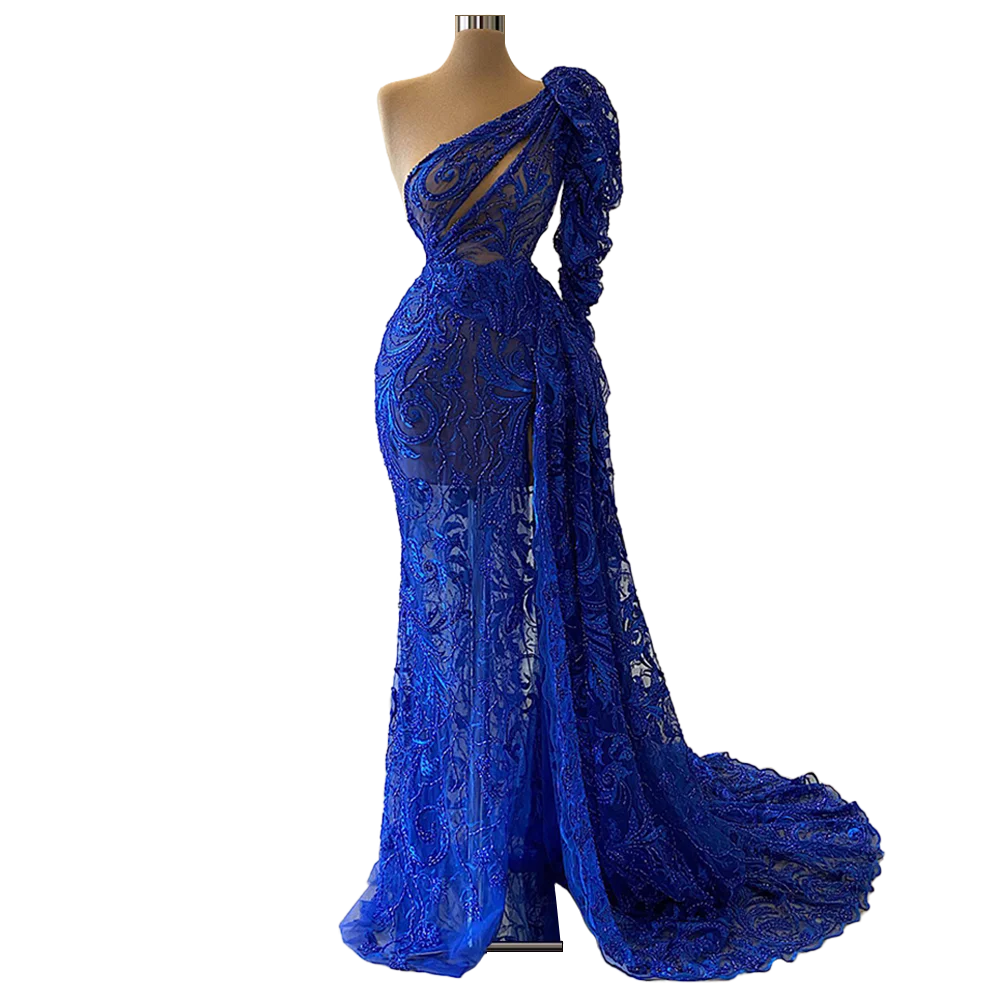 Ladies' Lace Appliques Prom Dresses Long Spaghetti Straps Sleeveless Formal Evening Party Gowns Vestido De Festa Plus Size
