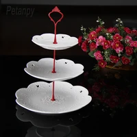 23 tier cake stand cupcake plate stand birthday wedding party dessert vegetable storage food holder plate not included 1 set