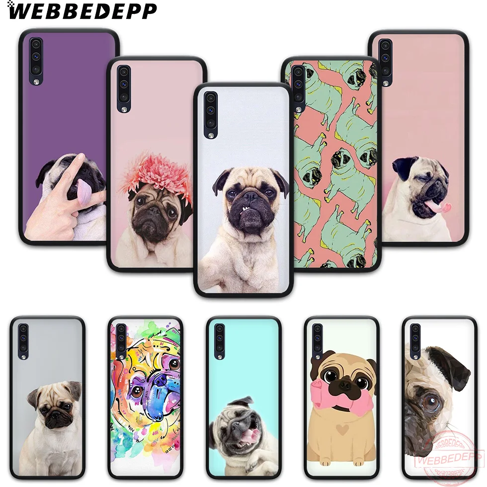 WEBBEDEPP животных изображением симпатичного мопса или мягкий чехол для телефона с
