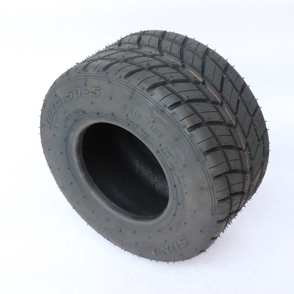 Вакуумная шина 10x4.50-5 переднее колесо картинг бескамерная для карт Knobby скутера