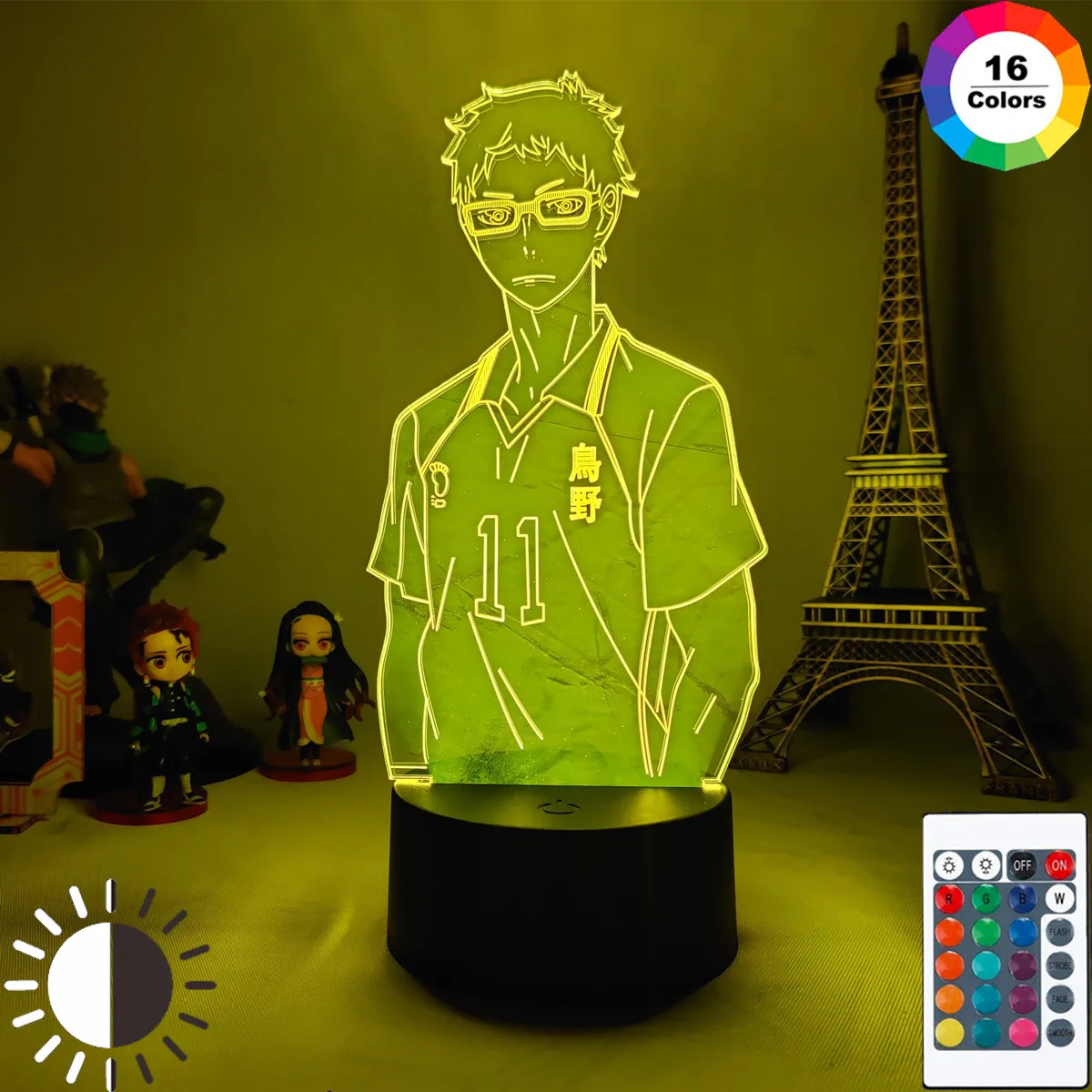 

3d Anime lamp Haikyuu Tendou Satori Msby Team Sakusa Night Light Birthday Gift for Kids Child led lighting bedroom Decoration