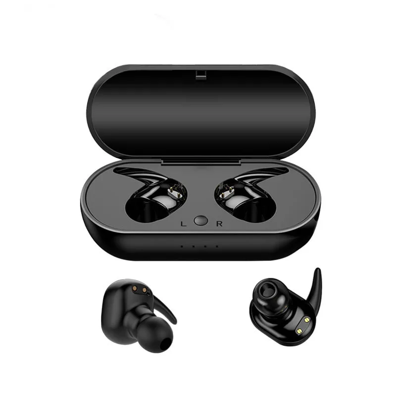Black Беспроводные Bluetooth наушники wearbuds, спортивные стерео наушники, TWS с микрофоном, наушники для iPhone, Xiaomi, huawei, samsung, гарнитура - Цвет: Black
