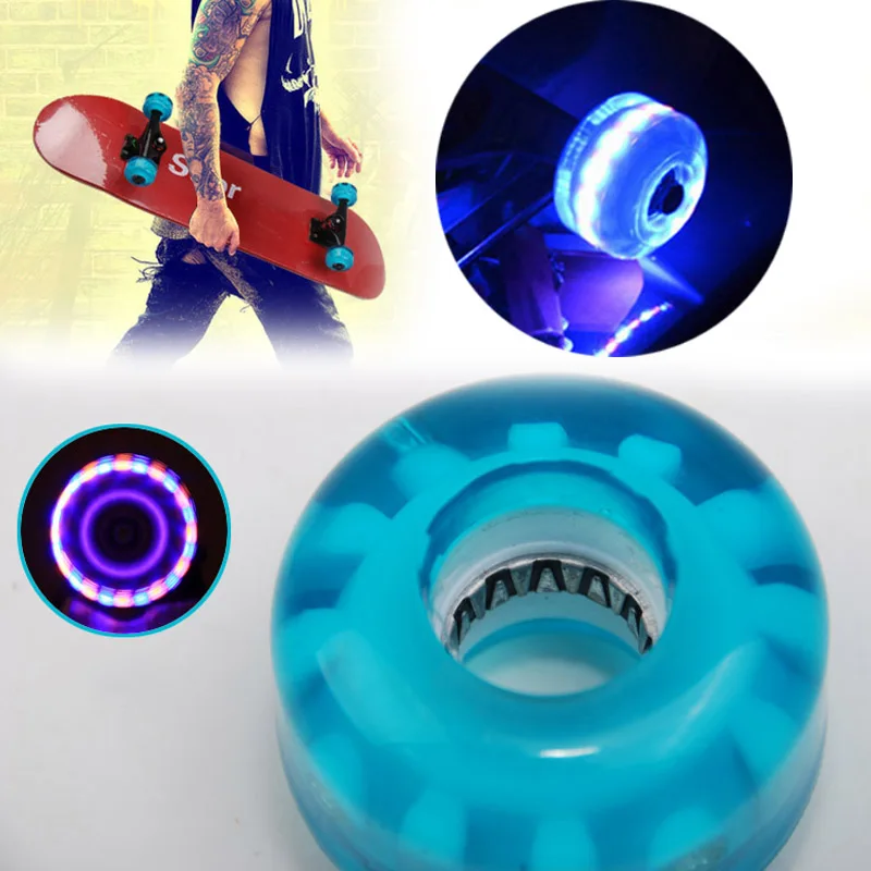 

Новый 54 мм Прочный полиуретановый скейтборд светящиеся колеса с высокой эластичностью аксессуары для скейтборда Мигающий Ролик