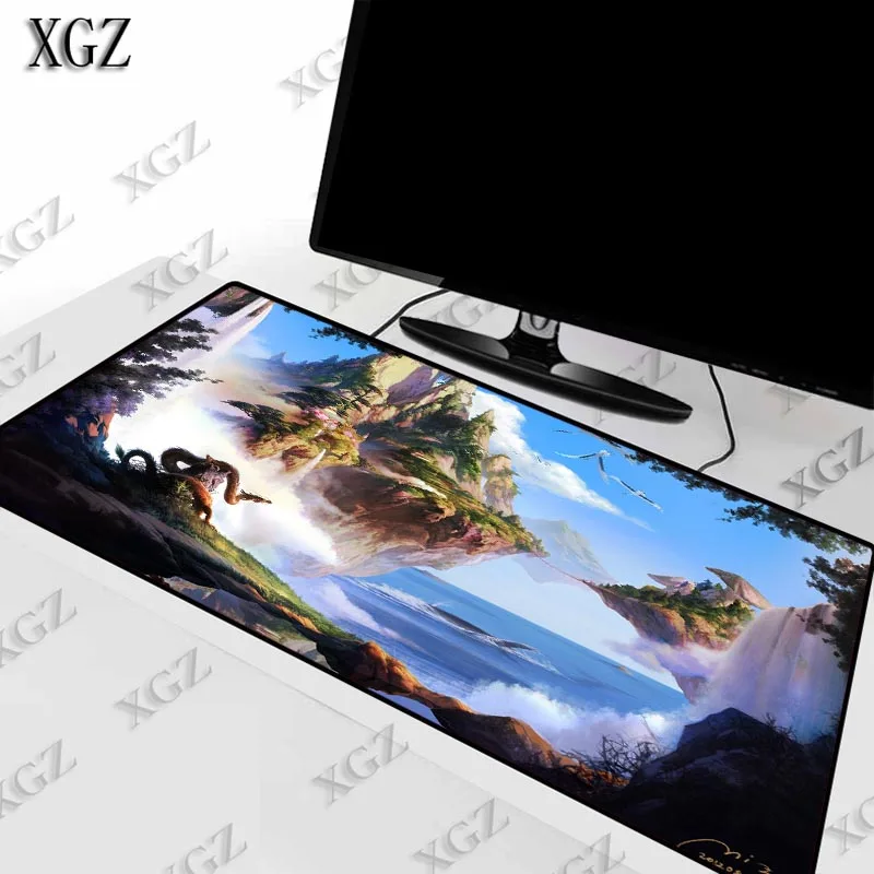 

XGZ Fantasy Mountain Scenery Gaming Lock Edge Mouse Mat Large Pad Gamer Notebook Computer pad s Office Desk
