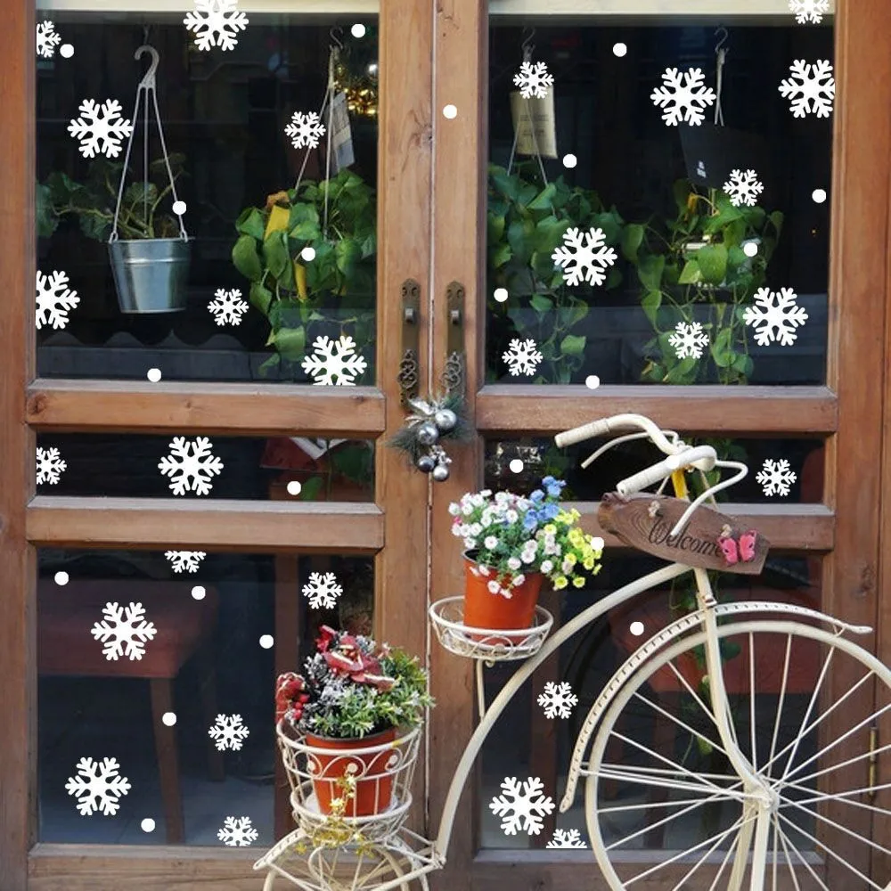 Съемная DIY рождественская декоративная переводная картинка наклейка на окно s