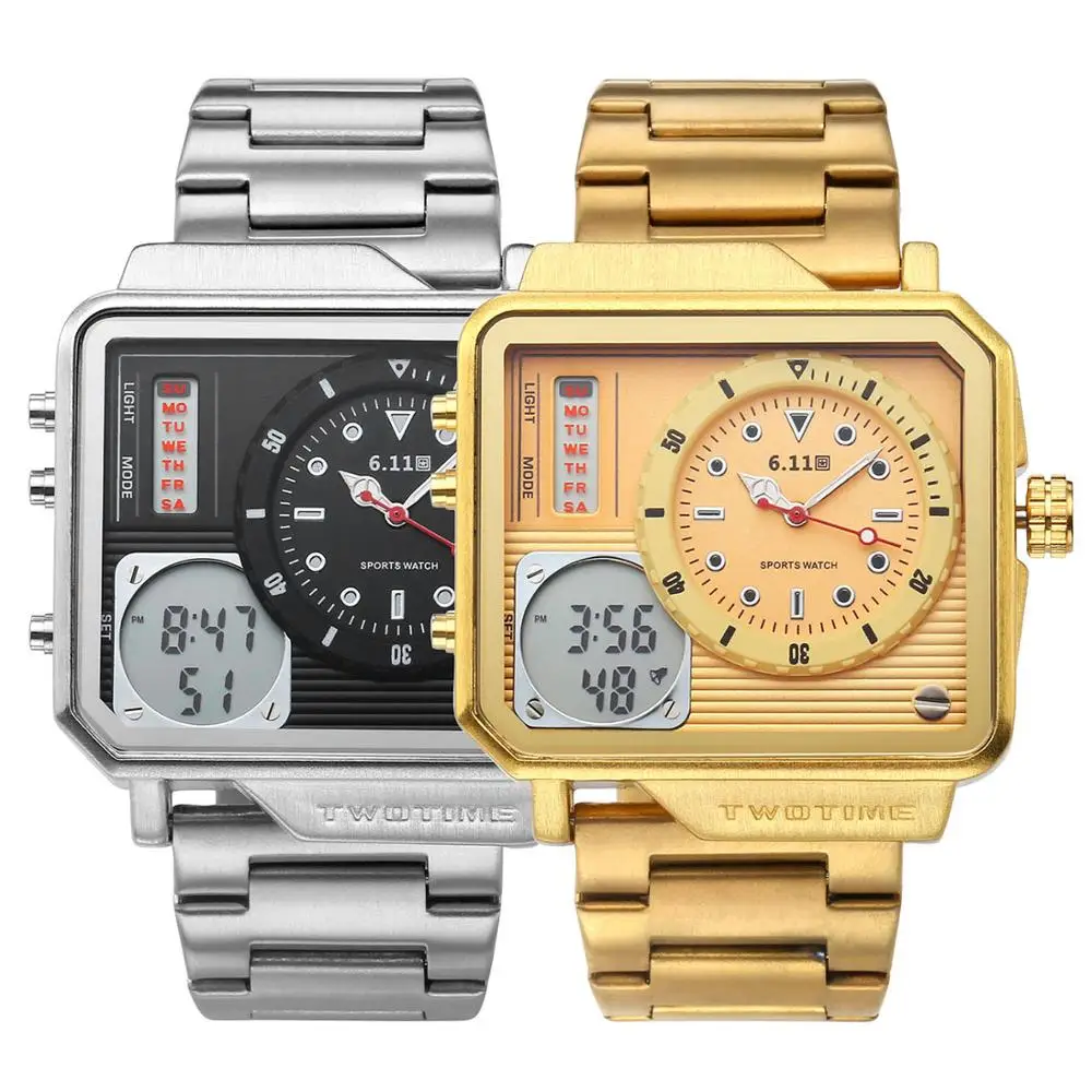 Ebay Горячая Распродажа квадратные функциональные Subdials SS ремешок автоматические