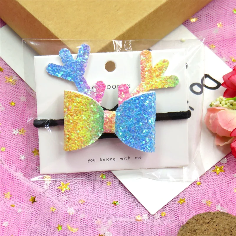 1 шт. детская эластичная повязка для волос с блестками |