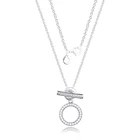 Ожерелье CKK с двойным кольцом, ожерелья-чокер с Т-образным кольцом, подвеска, ожерелья с чакрами, мужские ожерелья из стерлингового серебра 925 пробы, женские Украшения